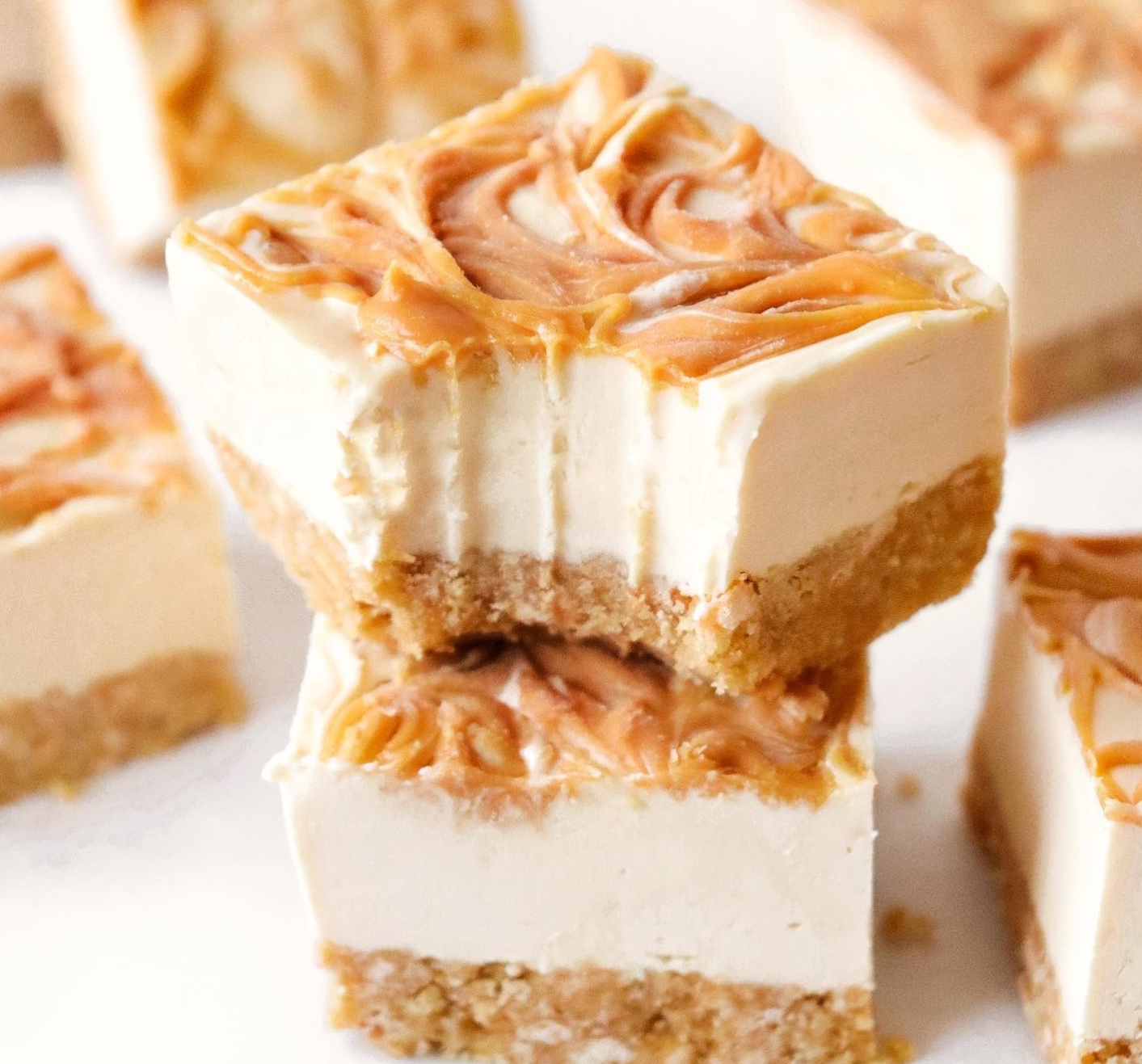 PB Caramel Cheesecake Ice Cream Slice – bRaw